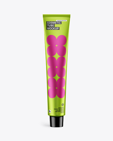 Metallic Cosmetic Tube Mockup