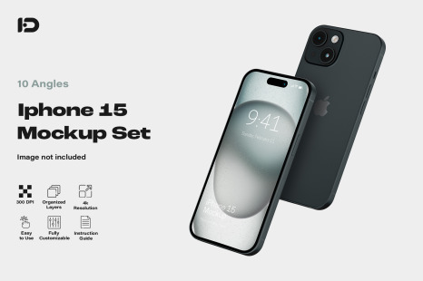 iPhone 15 Mockup Set