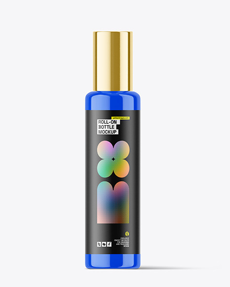 Glossy Cosmetic Roll-on Bottle Mockup