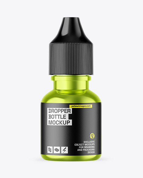 Metallic Dropper Bottle Mockup