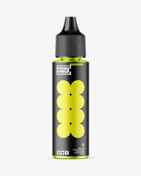 Metallic Dropper Bottle Mockup