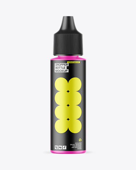 Matte Dropper Bottle Mockup