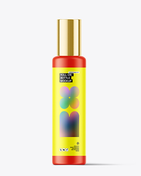 Matte Cosmetic Roll-on Bottle Mockup