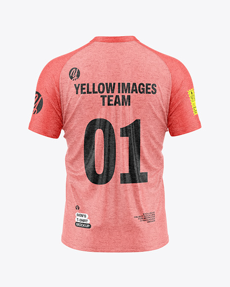 Heather T-Shirt Mockup - Back View