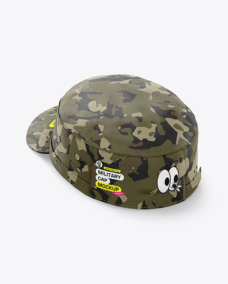 Field Cap Mockup - Back Side View