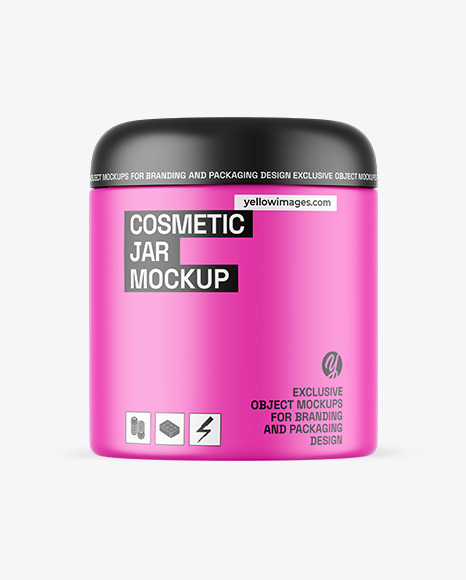 Matte Cosmetic Jar Mockup