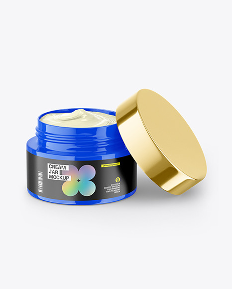 Glossy Cream Jar Mockup