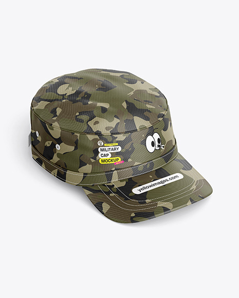 Field Cap Mockup - Half Side View