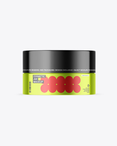 Metallic Cosmetic Jar Mockup