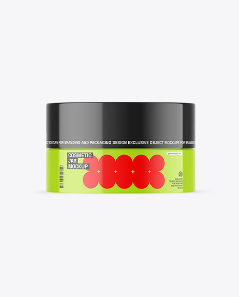 Glossy Cosmetic Jar Mockup