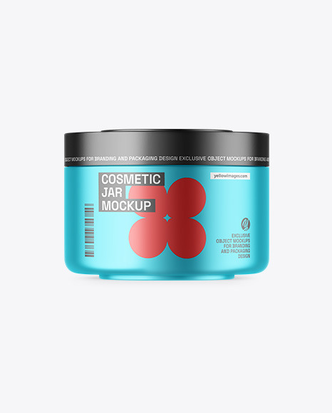 Matte Metallic Cosmetic Jar Mockup