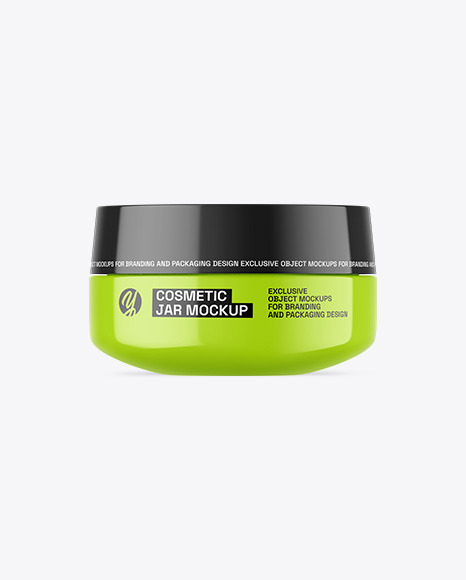 Glossy Cosmetic Jar Mockup