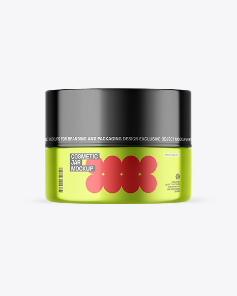 Metallic Cosmetic Jar Mockup