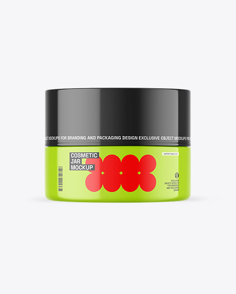 Glossy Cosmetic Jar Mockup