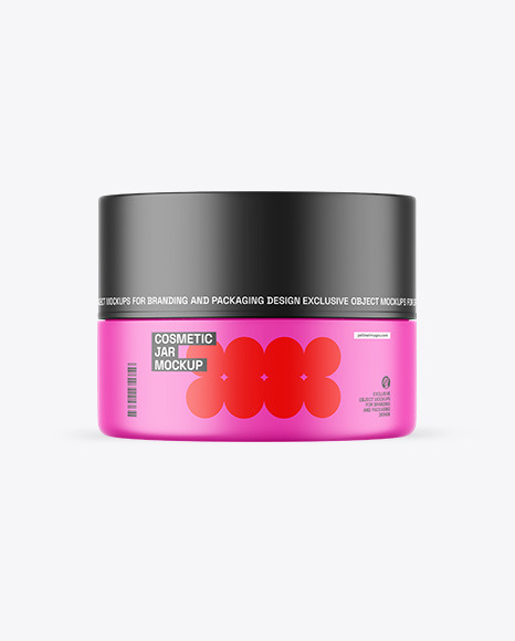 Matte Cosmetic Jar Mockup