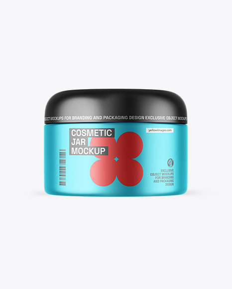 Matte Metallic Cosmetic Jar Mockup