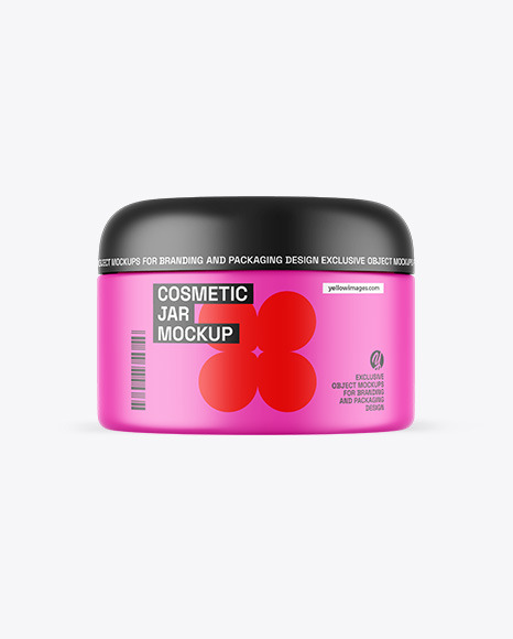 Matte Cosmetic Jar Mockup