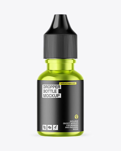 Metallic Dropper Bottle Mockup
