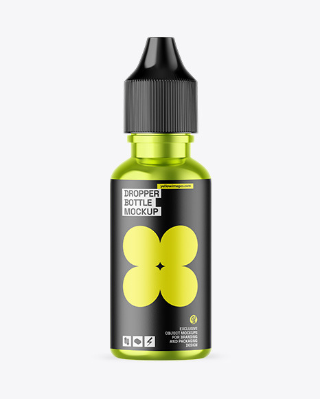 Metallic Dropper Bottle Mockup