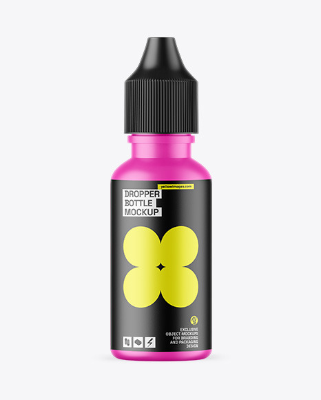 Matte Dropper Bottle Mockup