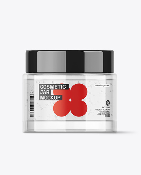 Clear Glass Gel Jar Mockup