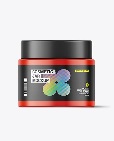 Matte Cosmetic Jar Mockup