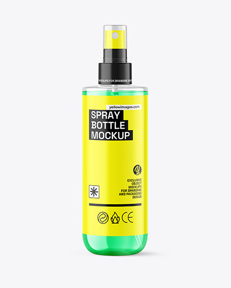 Color Liquid Spray Bottle Mockup