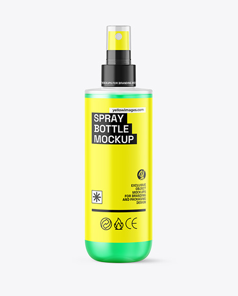 Frosted Color Liquid Spray Bottle Mockup