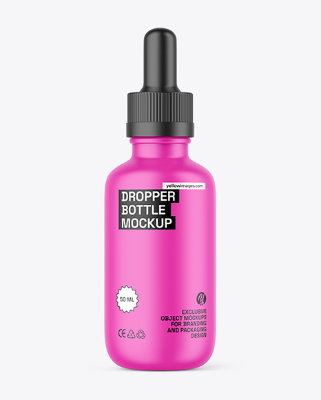 Matte Dropper Bottle Mockup