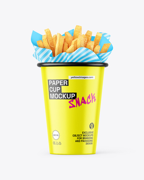French Fries Paper Cup Mockups