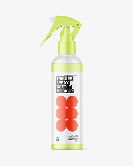 Clear Trigger Spray Bottle Mockup