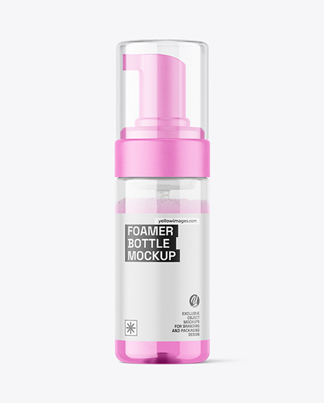 Clear Foamer Bottle Mockup