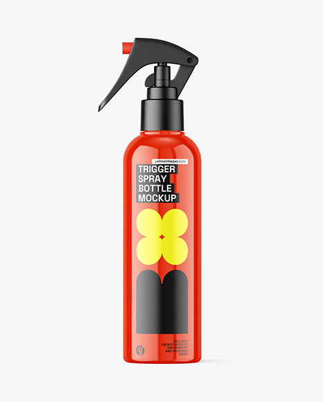 Glossy Trigger Spray Bottle Mockup