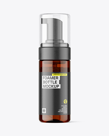 Amber Foamer Bottle Mockup
