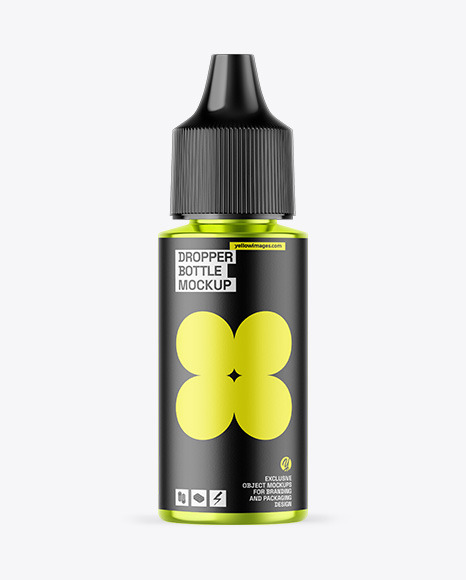 Metallic Dropper Bottle Mockup