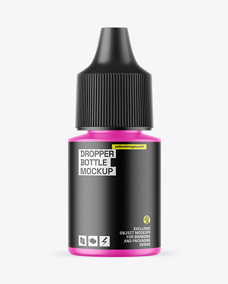 Matte Dropper Bottle Mockup