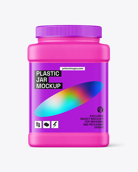 Matte Plastic Jar Mockup