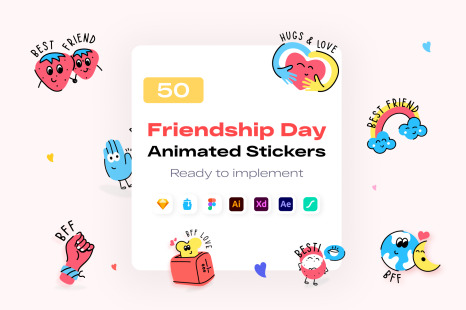 Friendship Day Animated Stickers