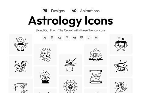Animated Astrology Icon Set