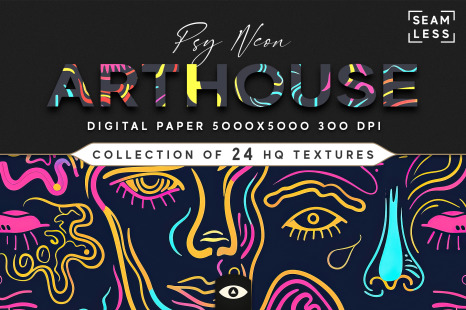 Psy Neon Arthouse Seamless Texture Pack