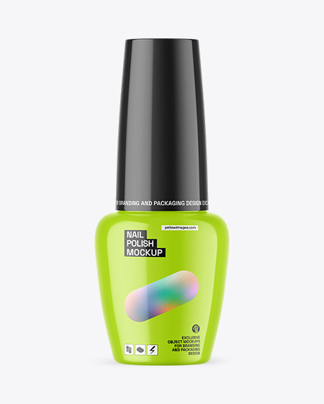 Glossy Nail Polish Bottle Mockup