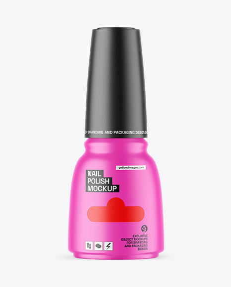 Matte Nail Polish Bottle Mockup
