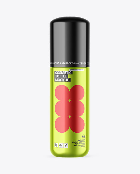 Metallic Cosmetic Bottle Mockup