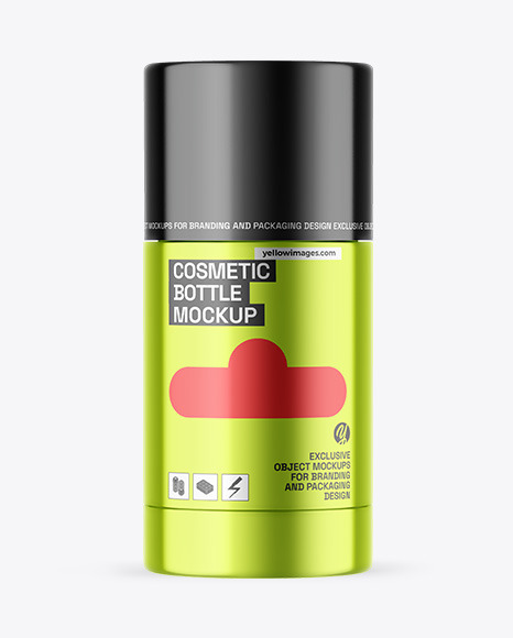 Metallic Cosmetic Bottle Mockup