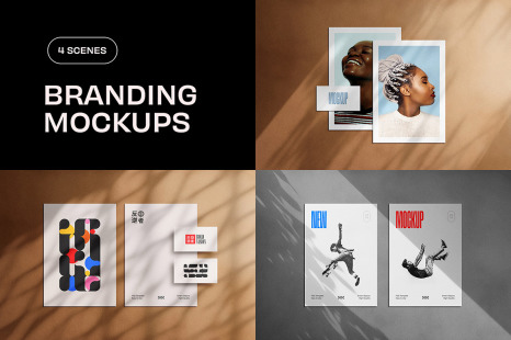 Shadow Overlay Stationery Mockups