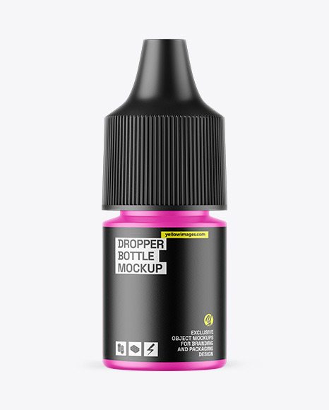 Matte Dropper Bottle Mockup
