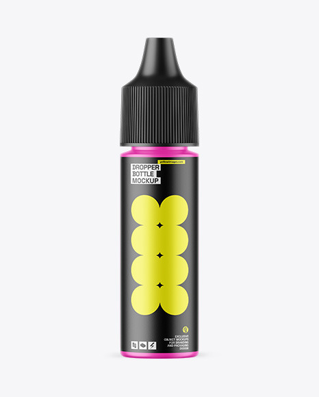 Matte Dropper Bottle Mockup