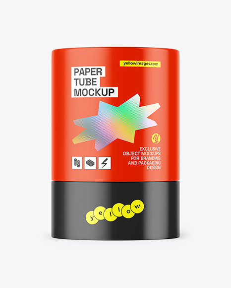 Glossy Paper Tube Mockup