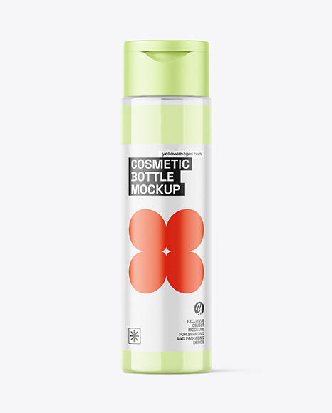 Clear Cosmetic Bottle Mockup