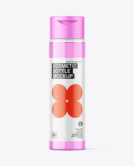 Clear Cosmetic Bottle Mockup